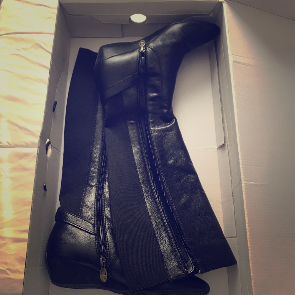 Nine West Maleficent Boots. leather